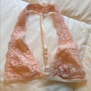 Light Pink Lace Halter Bralette